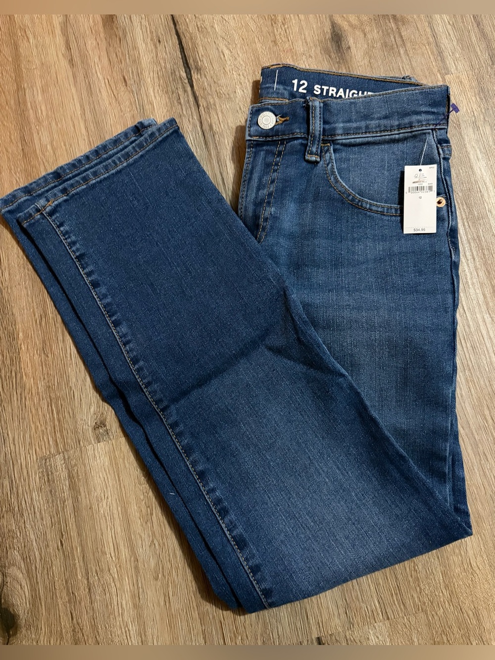GAP - Straight Leg Dark Blue Denim Jeans - Size 12